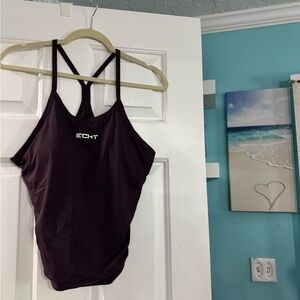 ECHT Women's Dark Purple Strappy Tank Top